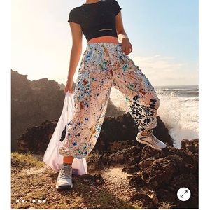 Free people color burst hike pants